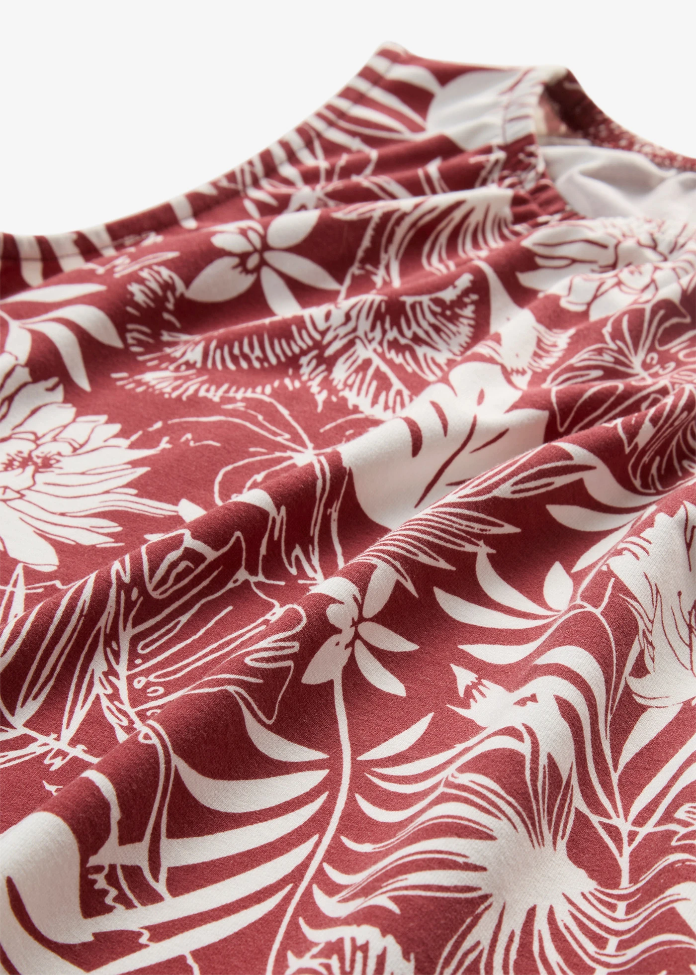 Top z dżerseju z mieszanki wiskozy • czerwony pustynny-biel wełny z nadrukiem • sklep bonprix