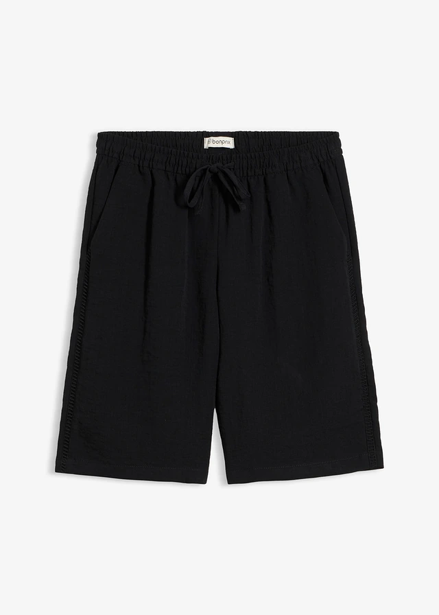 Bermuda à taille élastiquée • noir • Boutique bonprix