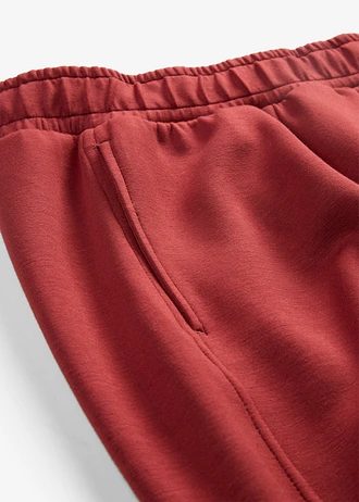 Pantalon large en matière néoprène, Couleur: rouge désert