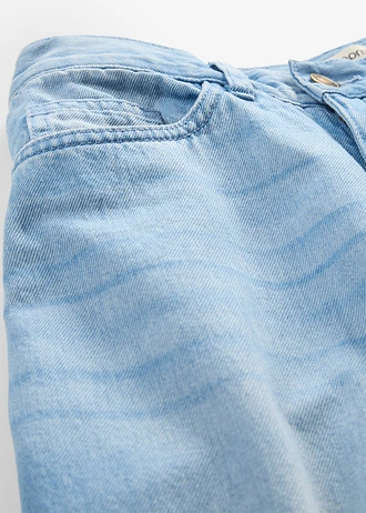 Wide leg jeans mid waist, comfort tailleband • lichtblauw denim used • bonprix online shop