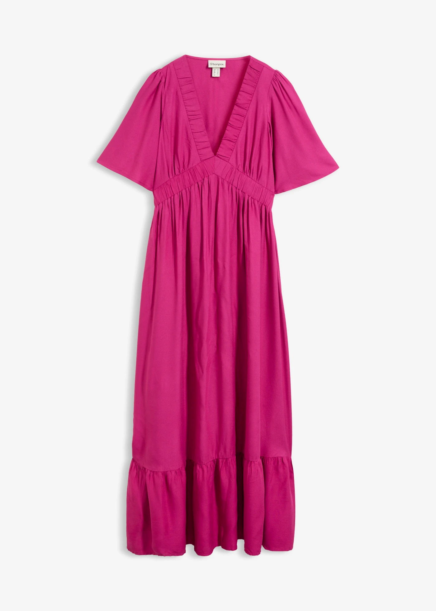 Maxi lépcsőzetes ruha puha viszkózból • fukszia pink • bonprix áruház