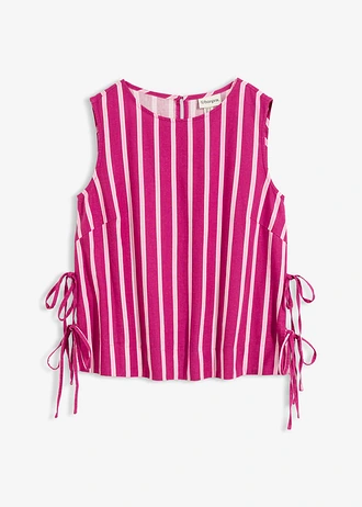 Csíkos blúz top • fukszia pink-rózsaszín hosszában csíkos • bonprix áruház