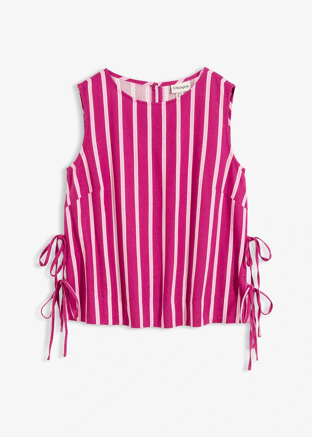 Blouse, gestreept • fuchsiapink-roze verticaal gestreept • bonprix online shop