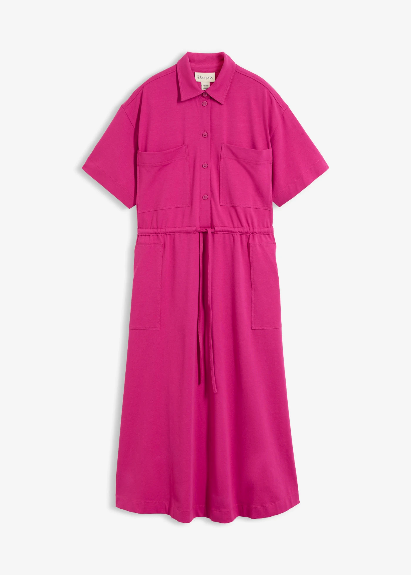 Jerysey jurk van stretch katoen • fuchsiapink • bonprix online shop