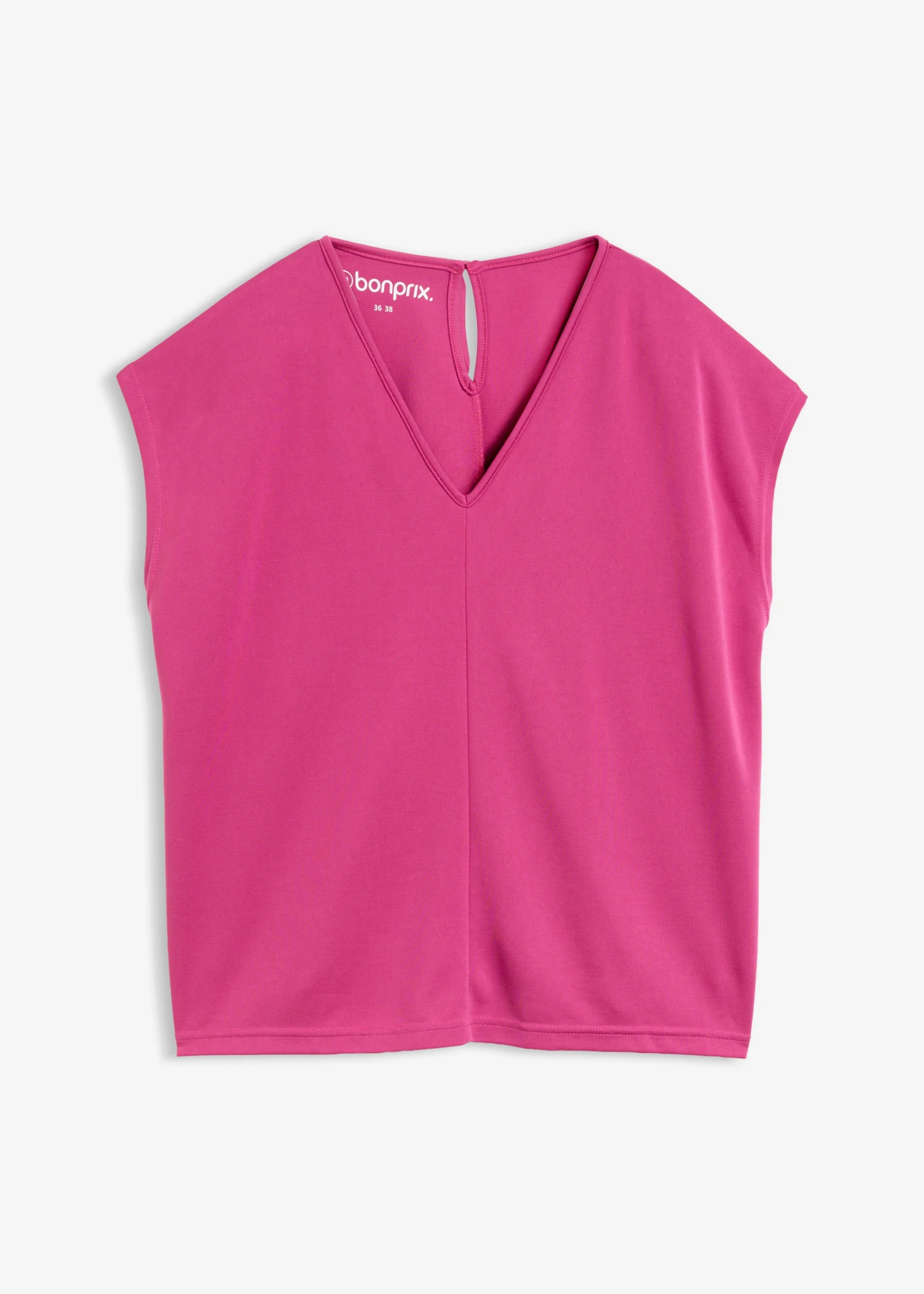 T-shirt z piki z wiskozy • różowy fuksja • sklep bonprix