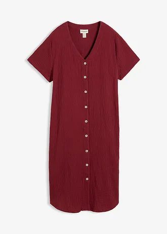 Blousejurk van zachte mousseline • robijnrood • bonprix online shop