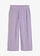 Pantaloni marlene din muselină din bumbac, culoare: violet fumuriu
