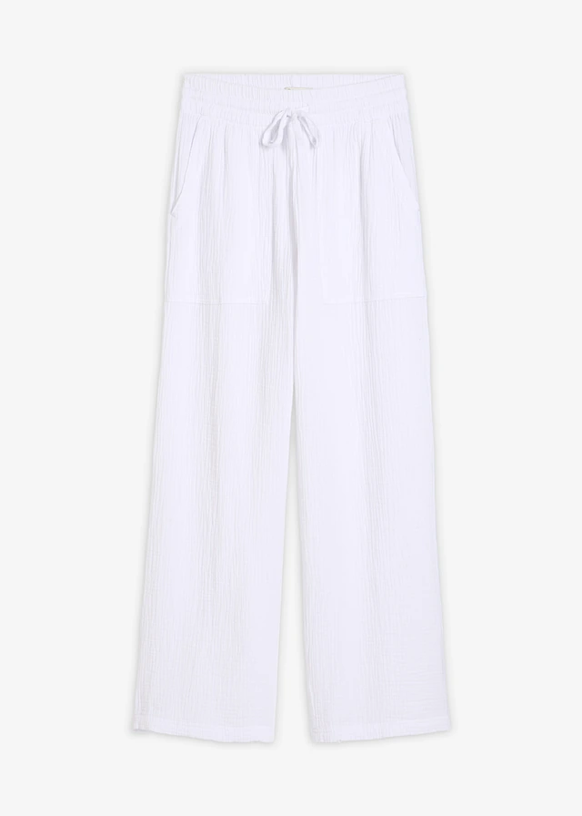 Pantaloni din muselină vaporoasă