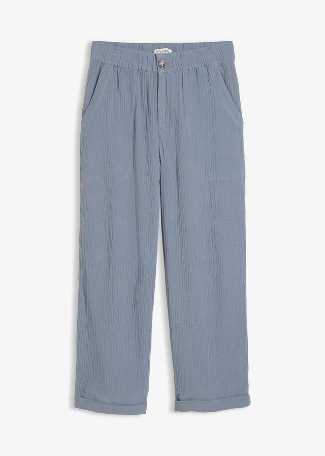 Pantalon large en gaze 100% coton