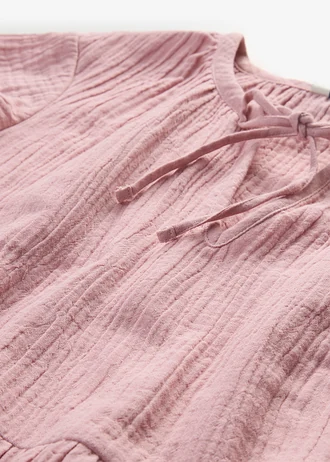 Robe douce en gaze de coton • rose cendré • Boutique bonprix