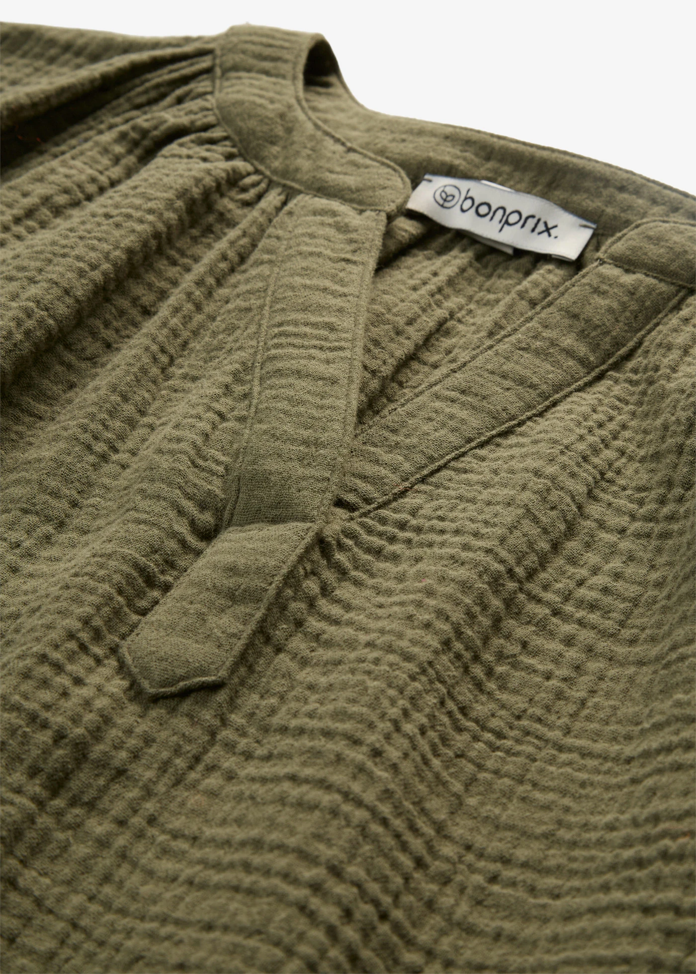 Mini jurk van katoen • donkerolijfgroen • bonprix online shop