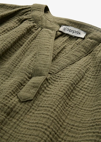 Robe courte 100% coton • olive foncé • Boutique bonprix