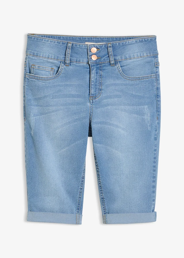 Bermuda en jean, taille mi-haute