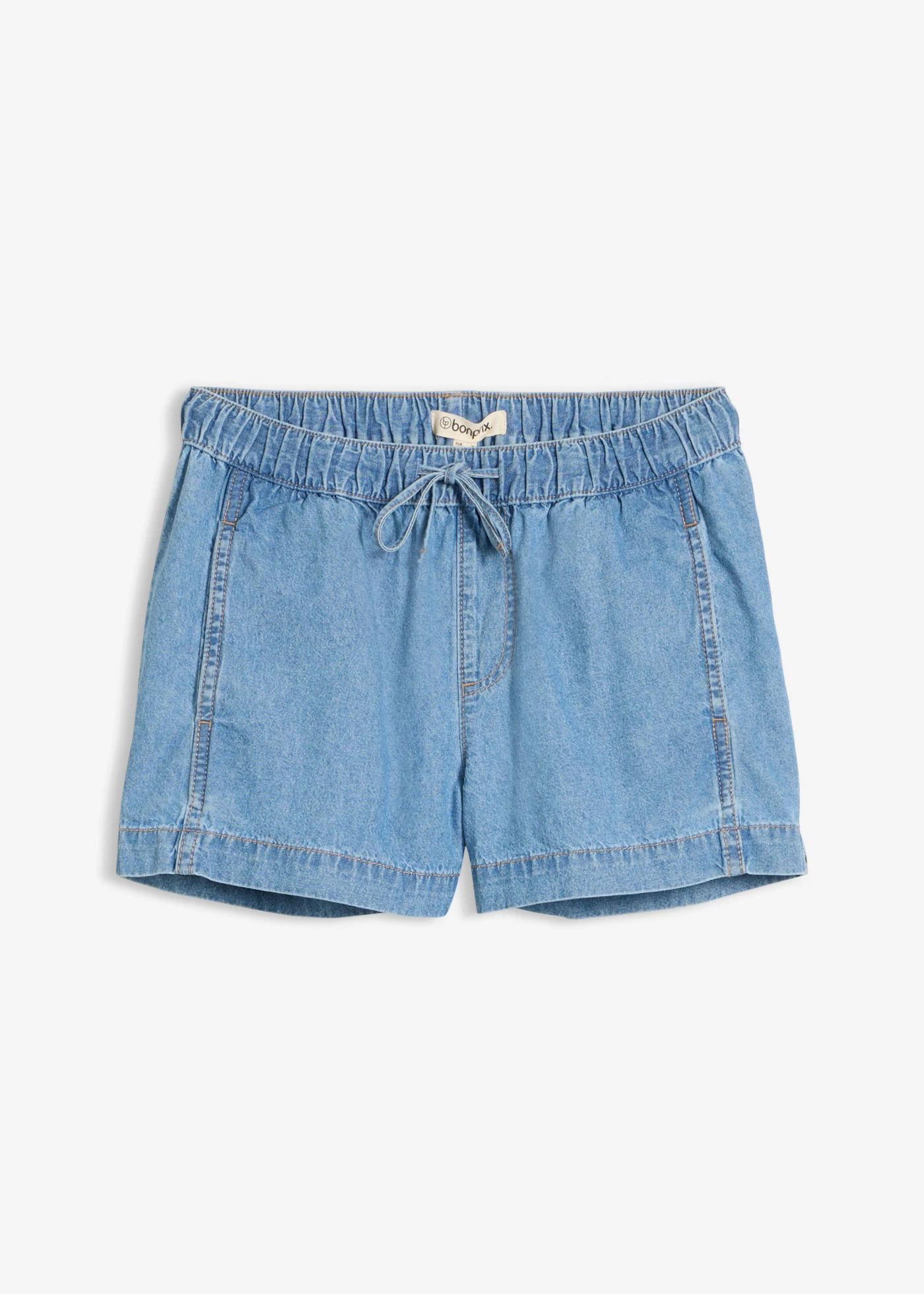 Lichte jeans short mid waist, comfortabele tailleband • lichtblauw denim used • product-page.page-title-suffix