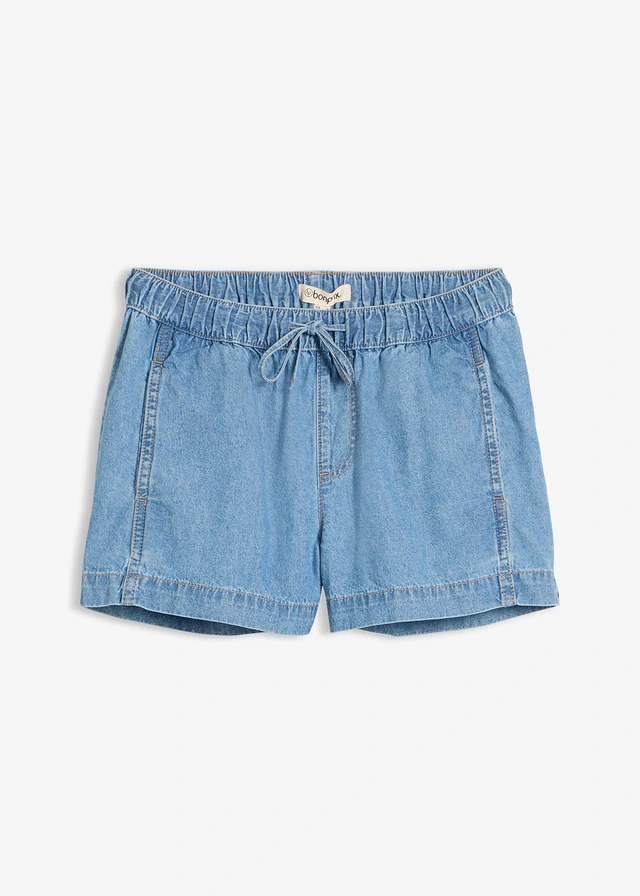 Pantaloni scurți de blugi cu talie comodă Mid Waist