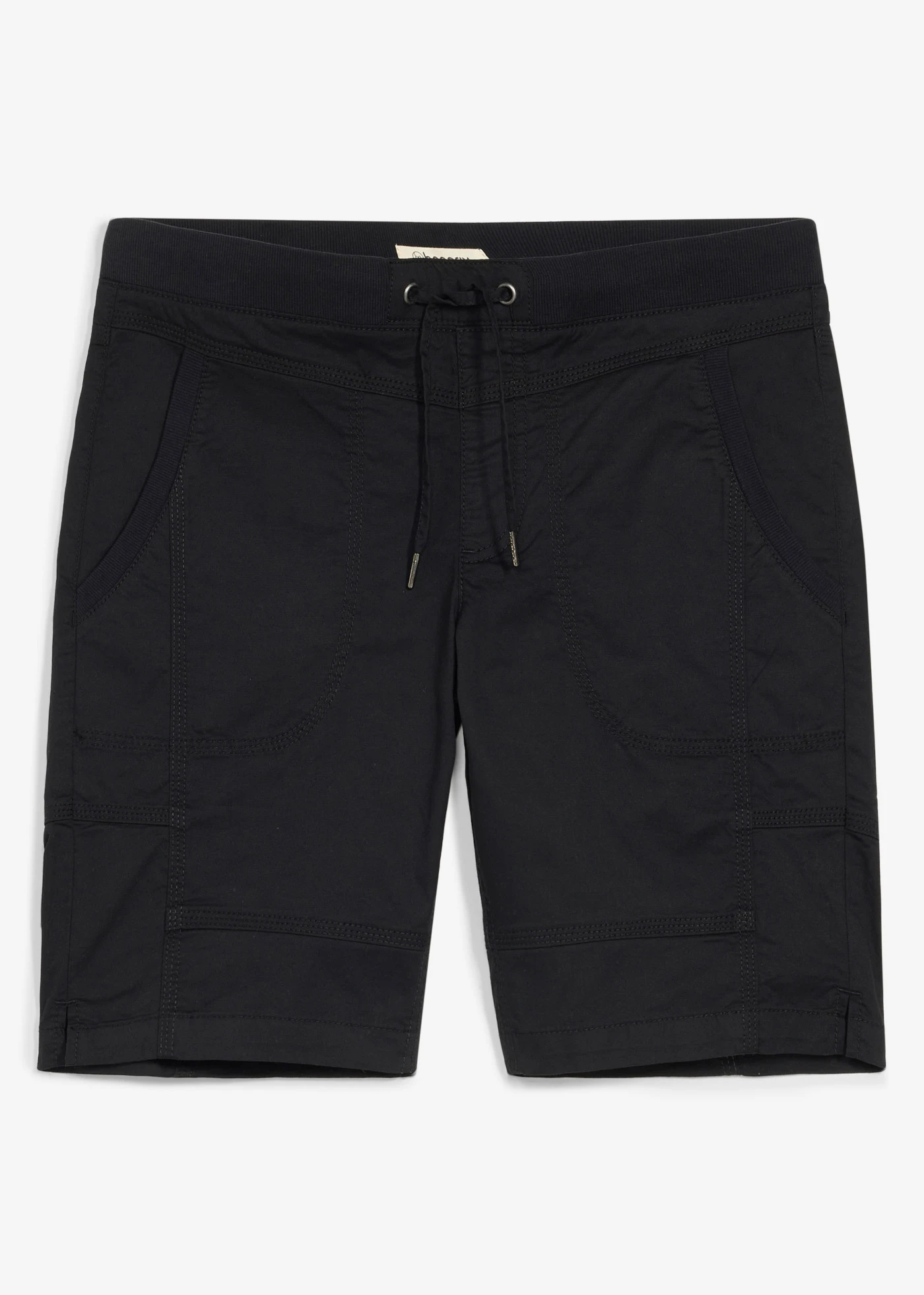 Sztreccs bermuda elasztikus derékpánttal, Regular Fit • fekete • bonprix áruház