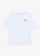 Tricou 100% din bumbac organic, Loose Fit, culoare: alb cu imprimeu