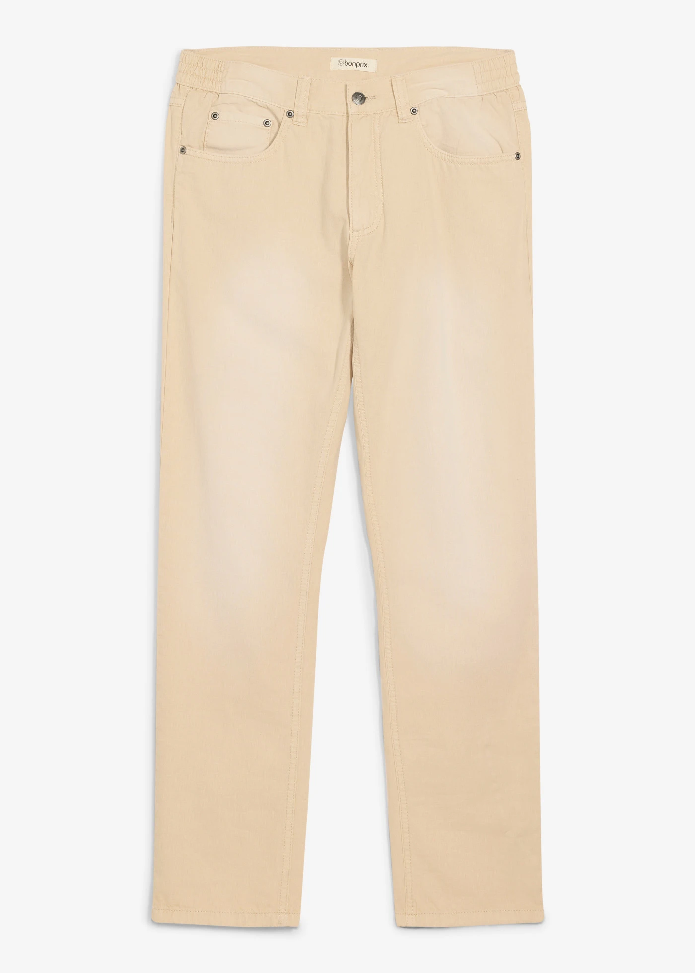 Lehké džíny Regular Fit s pružným pasem, z barveného denimu, Straight • světle písková • bonprix obchod