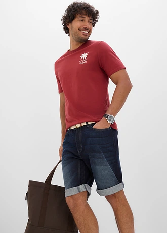 T-shirt van puur katoen • woestijnrood met print • bonprix online shop