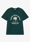 verde profund cu imprimeu