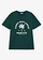 T-shirt van puur katoen, Kleur: diepgroen met print