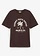 T-shirt van puur katoen, Kleur: donkerbruin met print