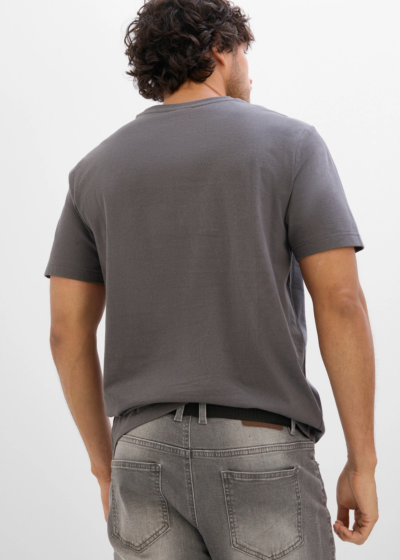 T-shirt van biologisch katoen • leisteengrijs met print • bonprix online shop