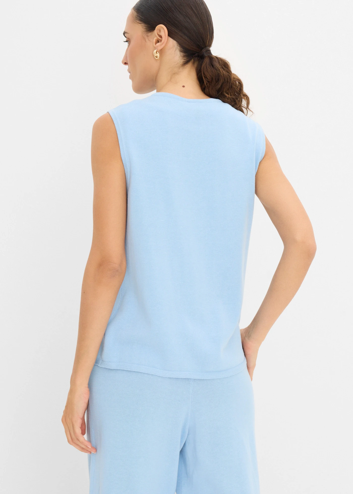 Gilet sans manches en maille estivale • bleu clair • Boutique bonprix