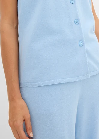 Gilet sans manches en maille estivale • bleu clair • Boutique bonprix