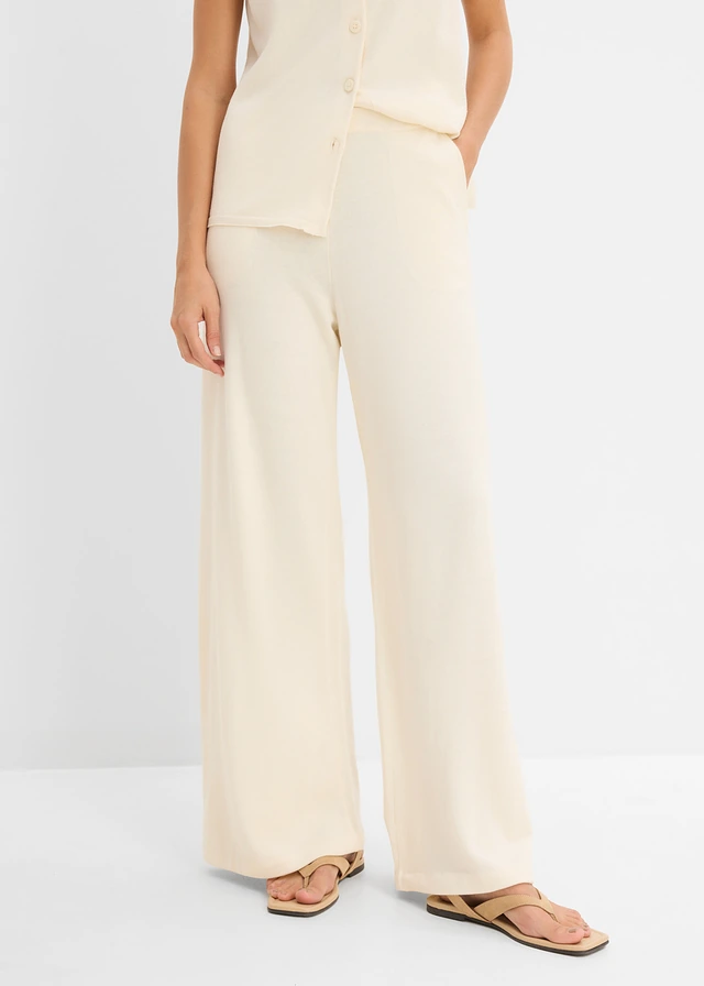 Pantalon large en maille estivale