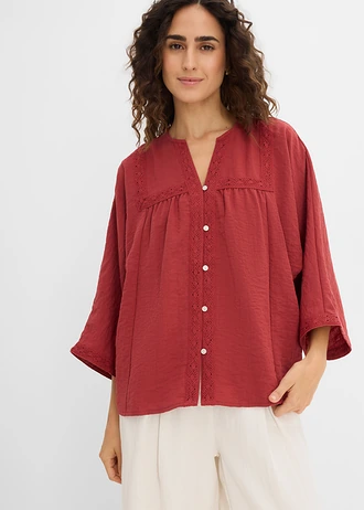 Blouse, Couleur: rouge désert