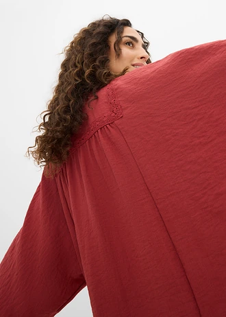 Blouse in een viscosemix • woestijnrood • bonprix online shop