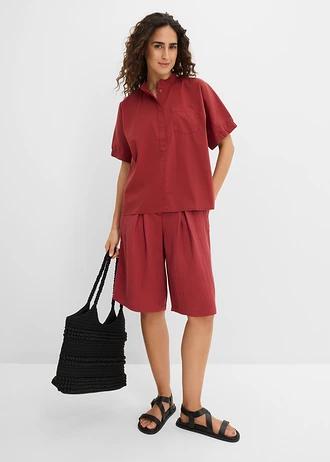 Bluzka oversize z krótkim rękawem • czerwony pustynny • sklep bonprix