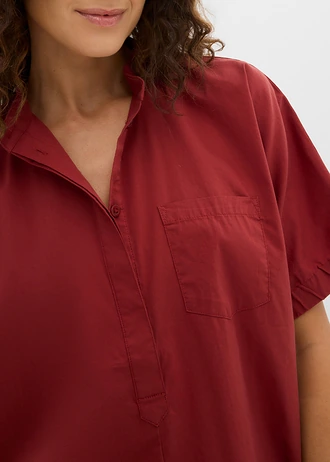 Oversized blouse met korte mouwen • woestijnrood • bonprix online shop