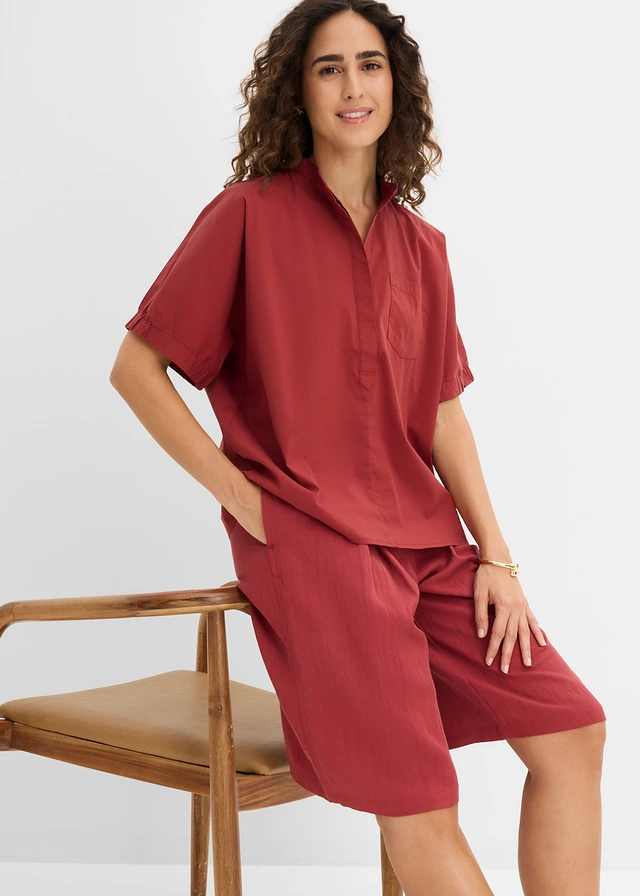 Oversized blouse met korte mouwen • woestijnrood • product-page.page-title-suffix