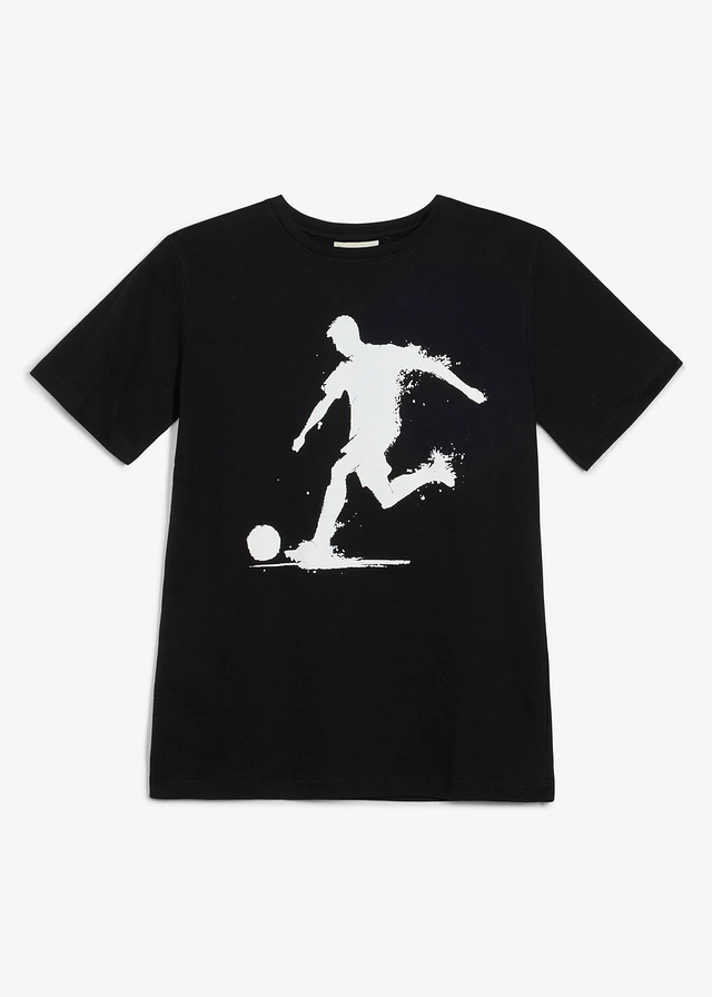 T-shirt z czystej bawełny organicznej • czarny • sklep bonprix