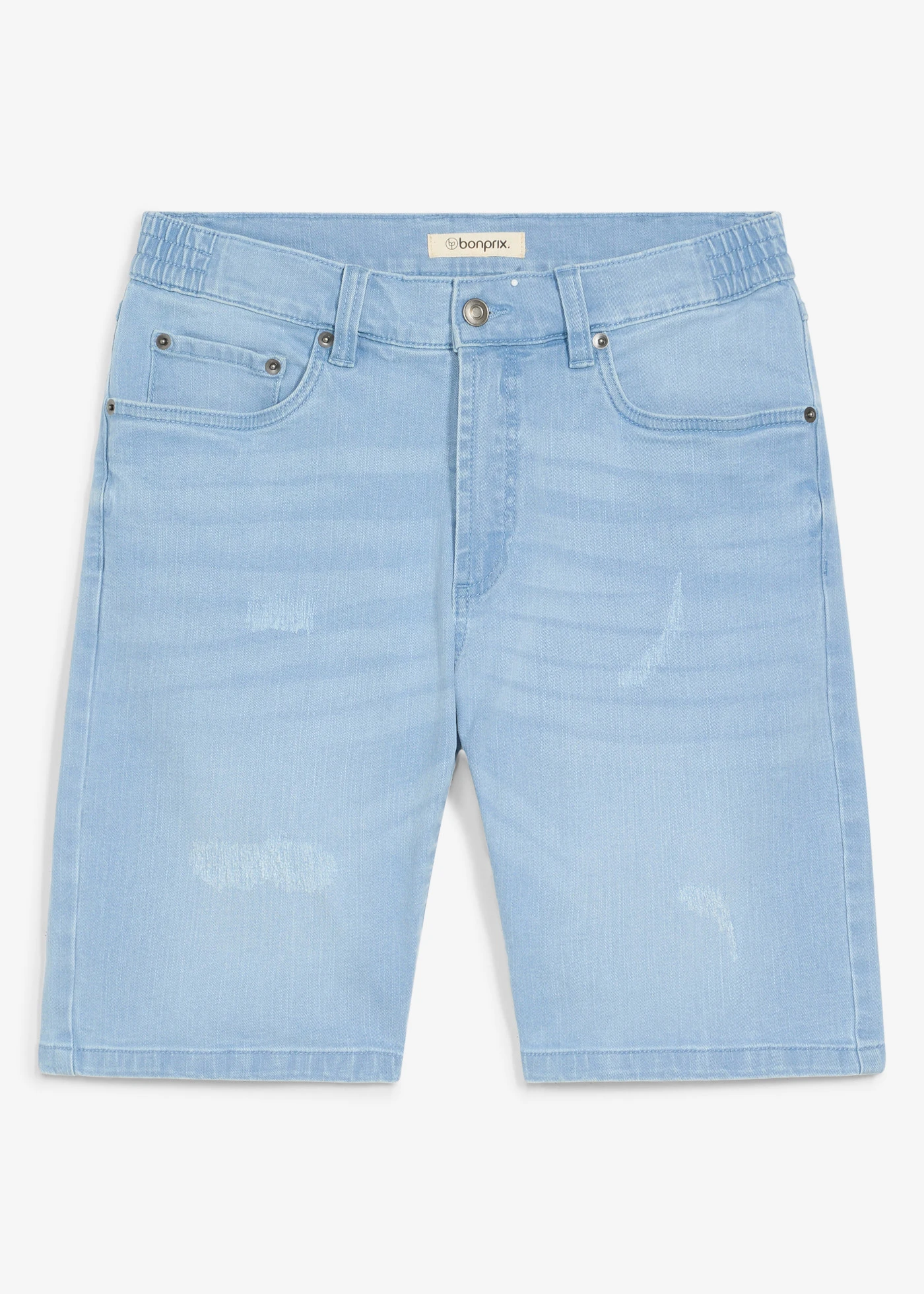 Bermuda en jean à taille extensible, regular • bleu clair denim • Boutique bonprix