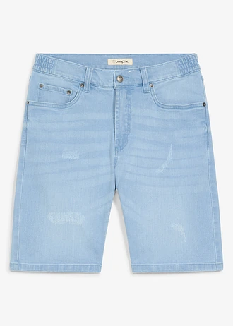 Bermuda en jean à taille extensible, regular
