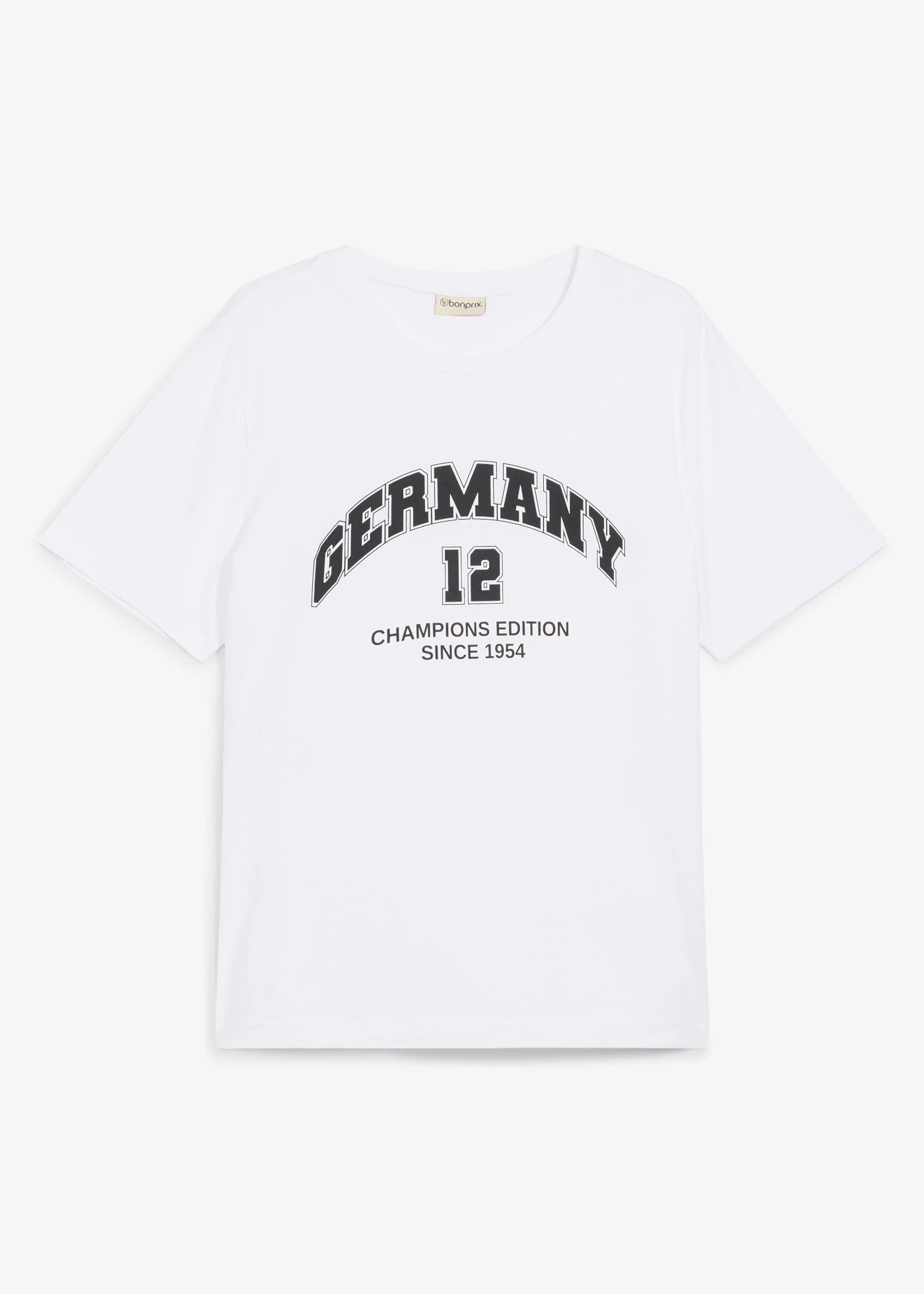 Duitsland-T-shirt van puur katoen • wit met print • bonprix online shop