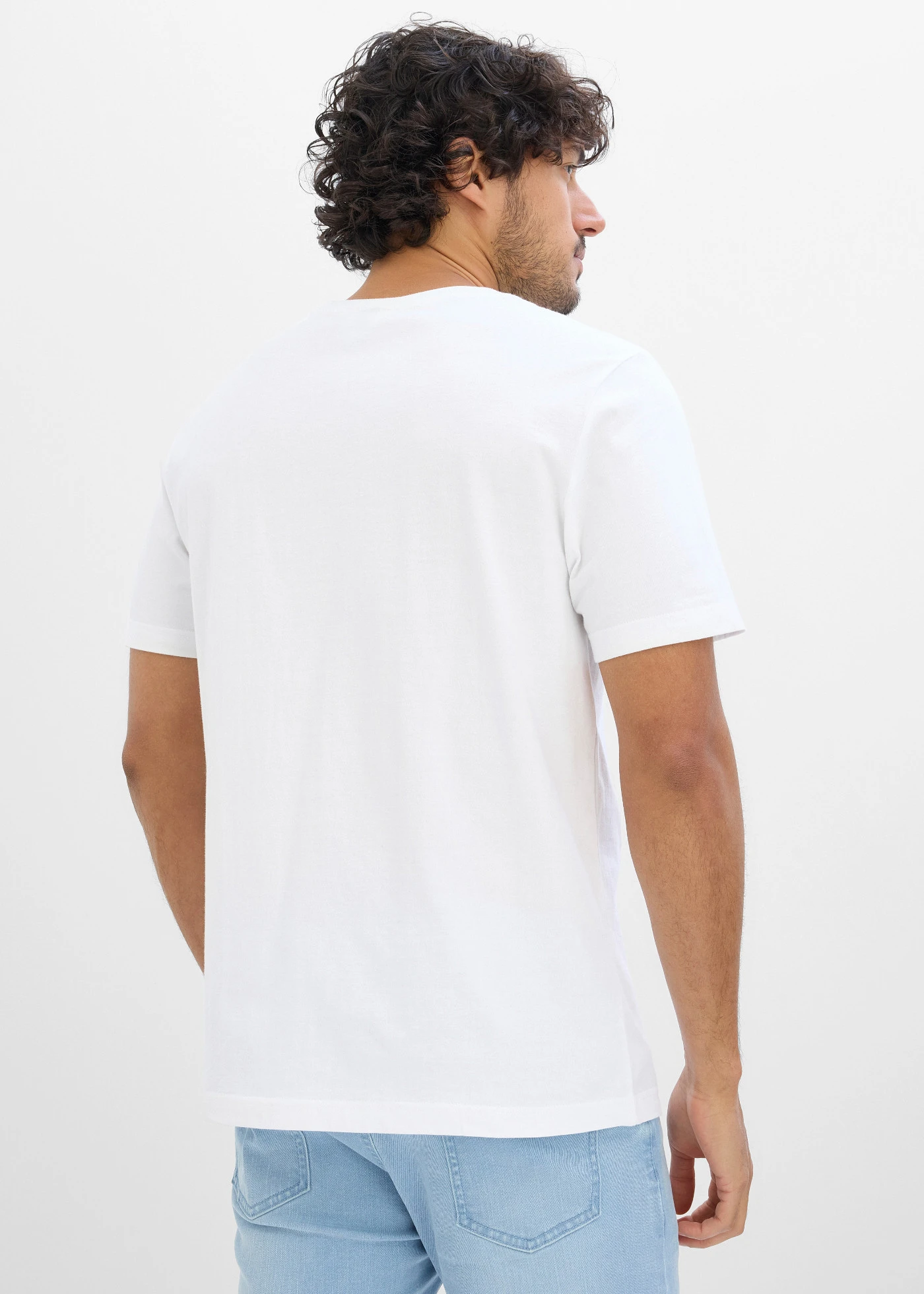 Tricou din bumbac organic 100% • alb cu imprimeu • magazin bonprix