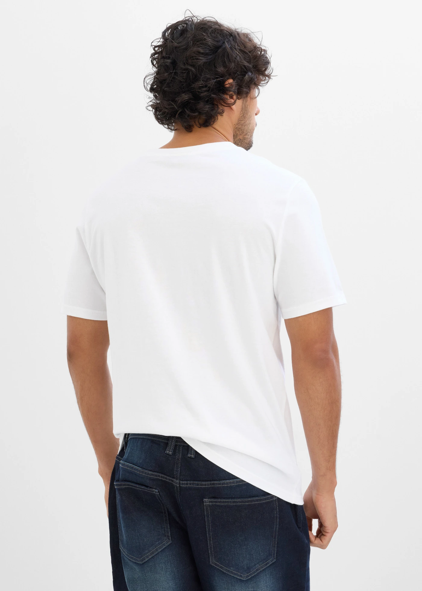 Tricou din bumbac 100% • alb cu imprimeu • magazin bonprix
