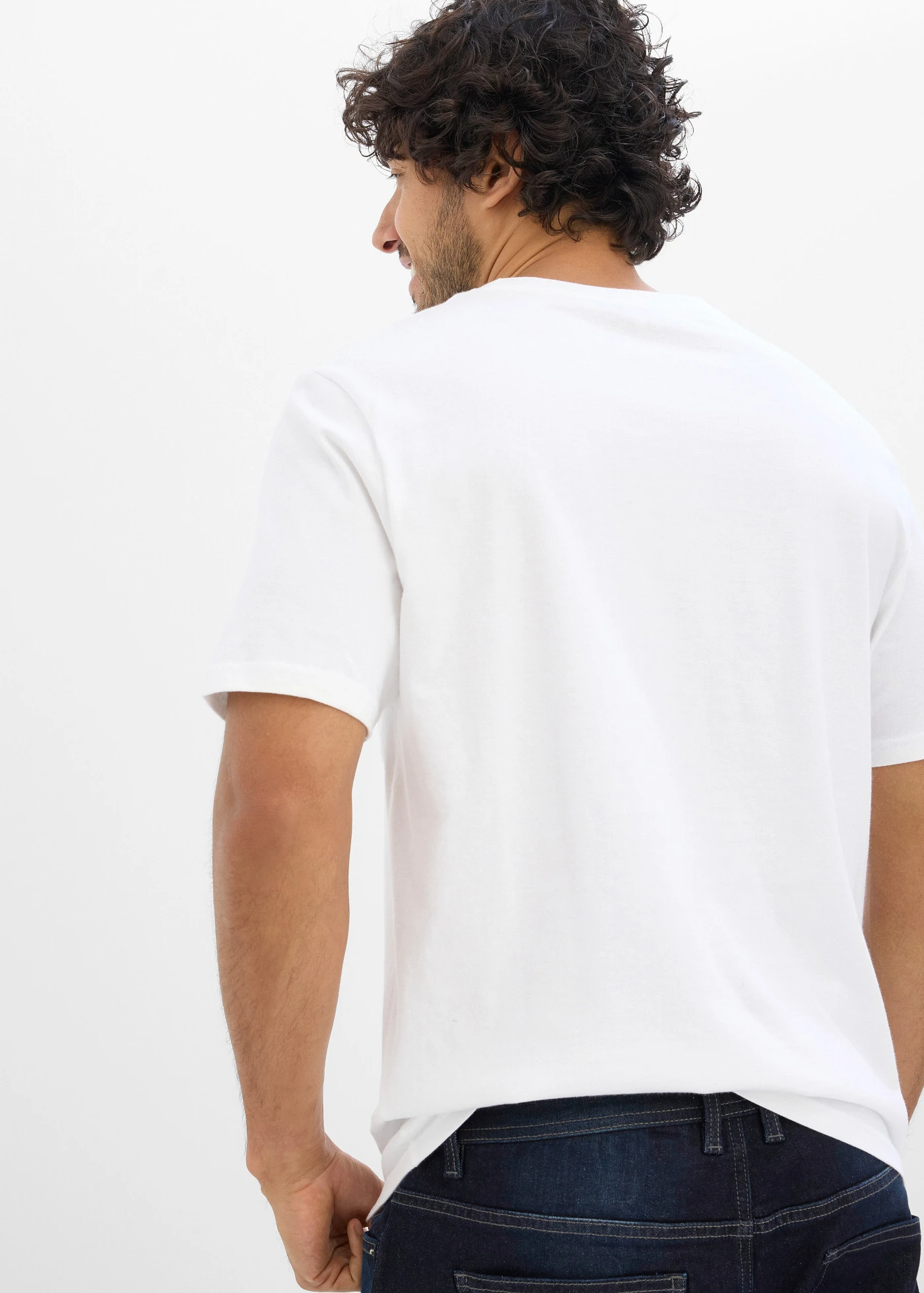 T-shirt z czystej bawełny • biały z nadrukiem • sklep bonprix