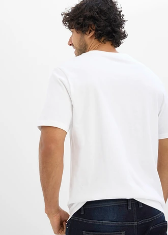 Tricou din bumbac 100% • alb cu imprimeu • magazin bonprix
