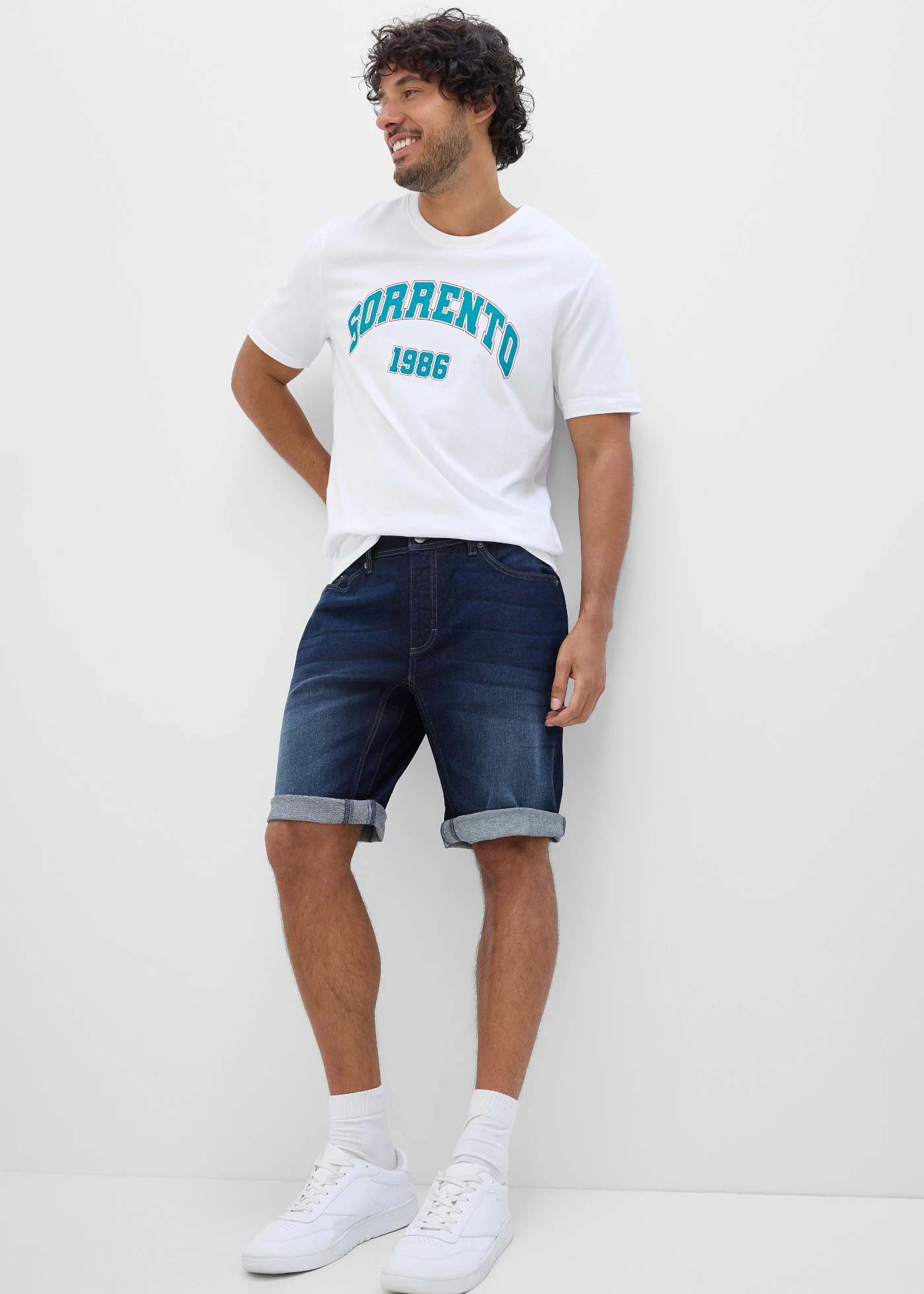 Tricou din bumbac 100% • alb cu imprimeu • magazin bonprix