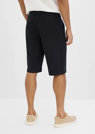 Bermude din mix lejer cu in, Regular Fit • negru • magazin bonprix