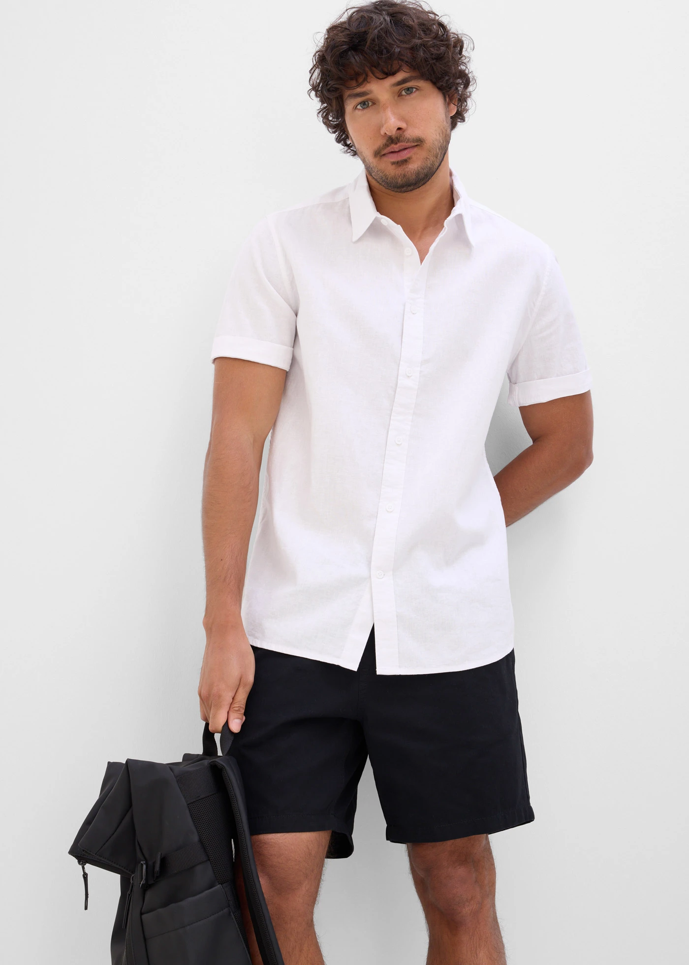 Chemise manches courtes légère • blanc • Boutique bonprix