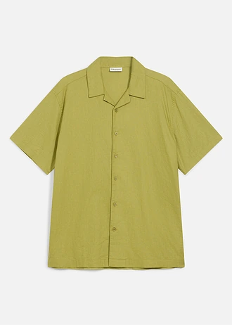 Chemise manches courtes légère, ample, Couleur: olive doré
