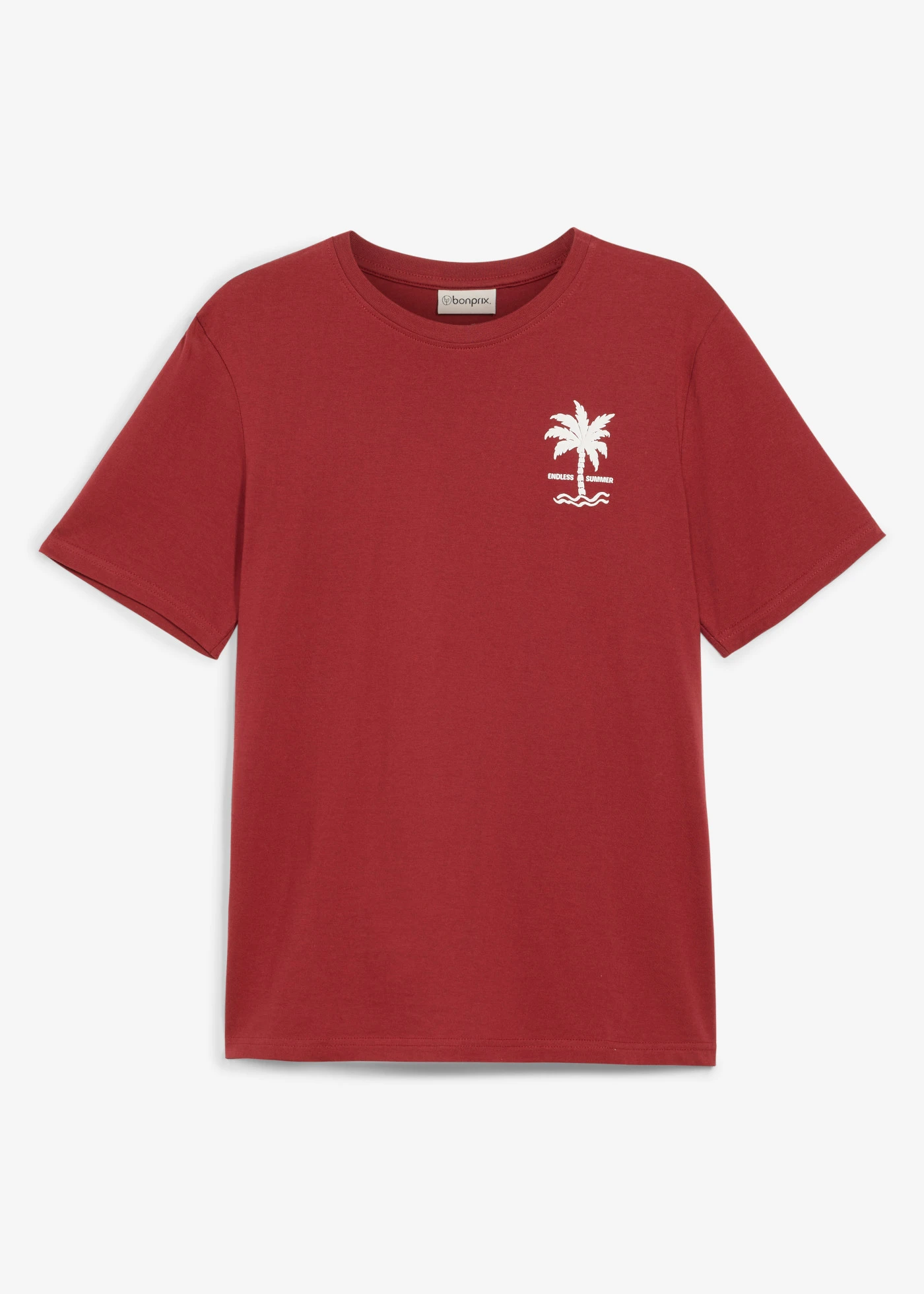 T-shirt van puur katoen • woestijnrood met print • bonprix online shop