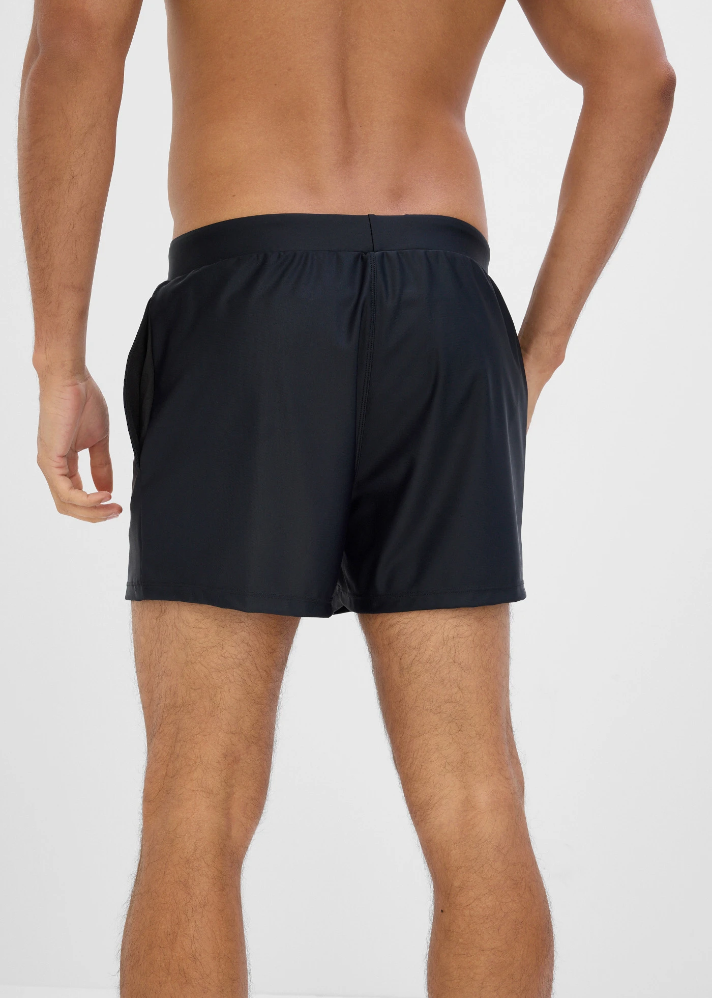 Koupací šortky z elastického materiálu • černo-oranžová • bonprix obchod