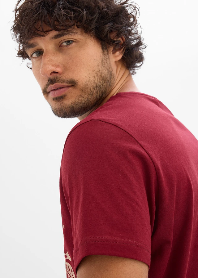 T-shirt 100% coton • rouge rubis imprimé • product-page.page-title-suffix
